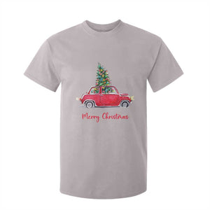 Merry Christmas T Shirt For Kid Vintage Xmas Tree Car TS11 Ice Gray Print Your Wear