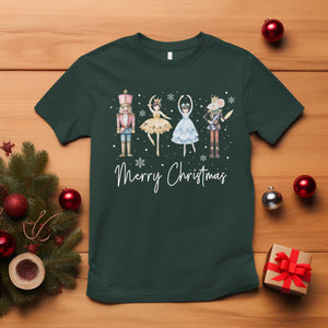 Merry Christmas Nutcracker Ballerina Mouseking T Shirt TS11 Dark Forest Green Print Your Wear