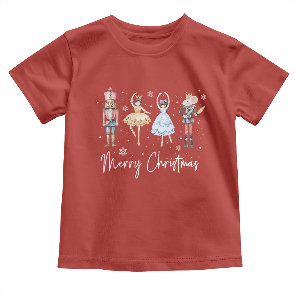 Merry Christmas Nutcracker Ballerina Mouseking Toddler T Shirt TS11 Red Print Your Wear