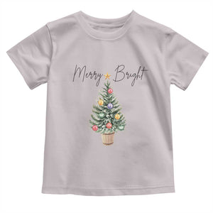 Christmas Baby Shirt Merry And Bright Retro Xmas Tree TS11 Ice Gray Print Your Wear