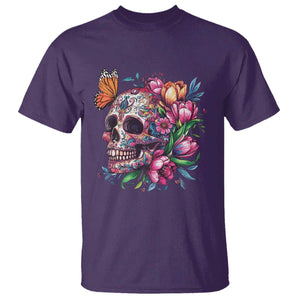 Day Of The Dead T Shirt Vintage Sugar Skull Flower Butterfly TS11 Purple Print Your Wear