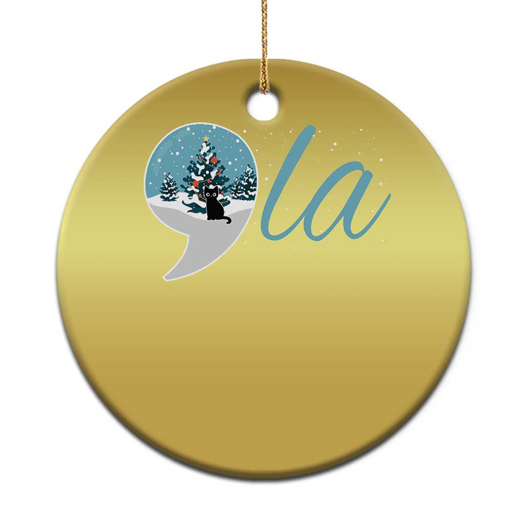 Funny Harris Xmas Christmas Ornament Comma La Kamala Snowglobe Black Cat Xmas TS11 Print Your Wear