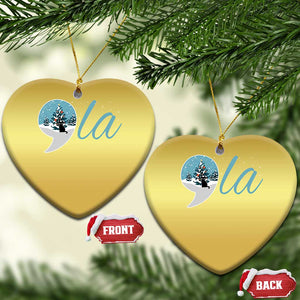 Funny Harris Xmas Christmas Ornament Comma La Kamala Snowglobe Black Cat Xmas TS11 Heart Gold Print Your Wear