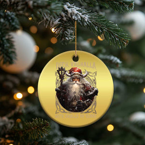 Viking Xmas Christmas Ornament Deck Valhalla With Skulls Of Glory Santa Yule TS11 Print Your Wear