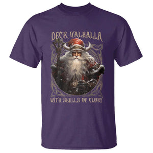 Viking Christmas T Shirt Deck Valhalla With Skulls Of Glory Santa Yule Xmas TS11 Purple Print Your Wear
