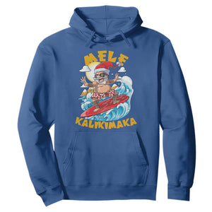 Christmas In Hawaii Hoodie Mele Kalikimaka Surfing Santa Kakau Tattoo TS11 Royal Blue Print Your Wear