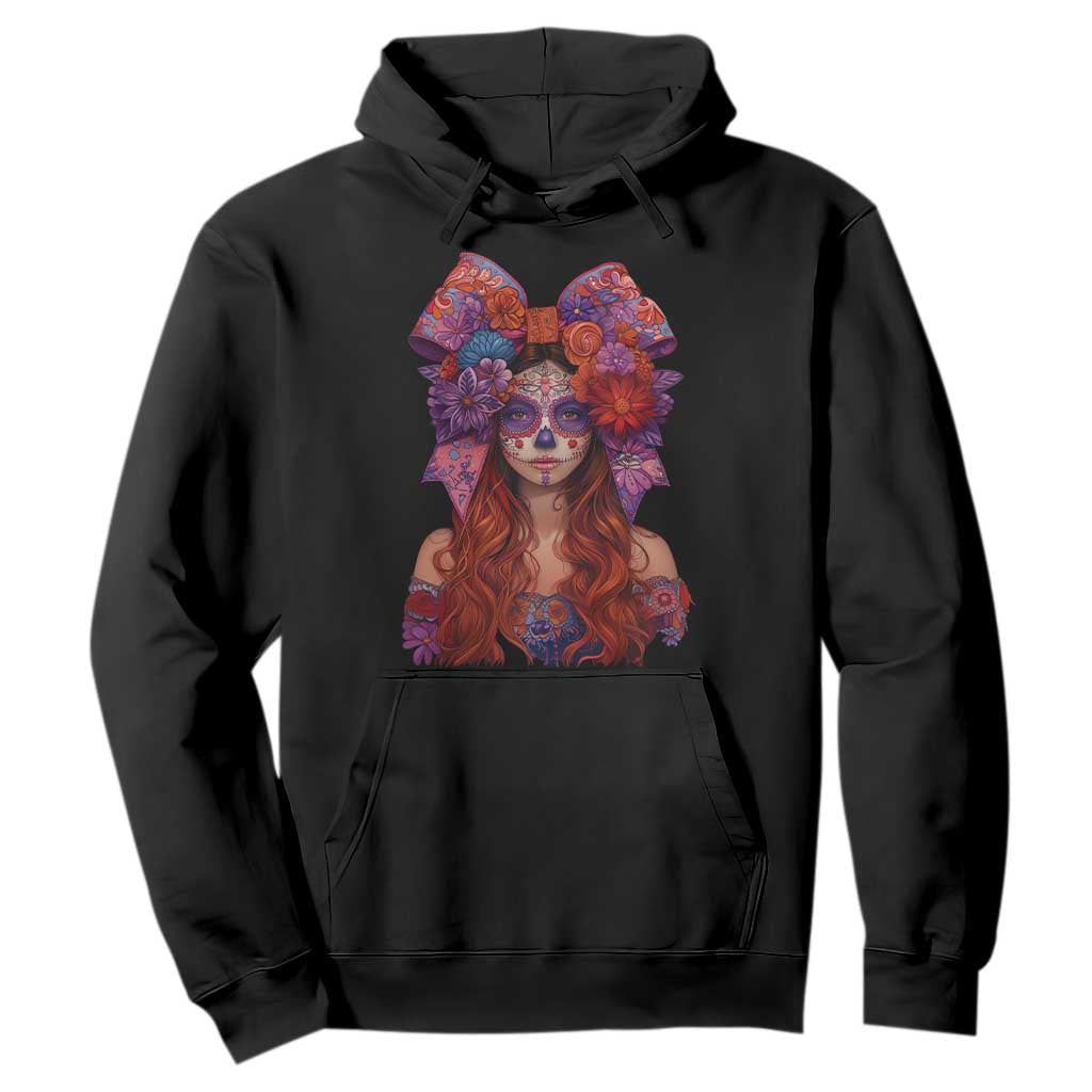 Day Of The Dead Hoodie La Catrina Coquette Calaca Face Painting TS11 Black Print Your Wear
