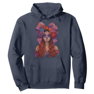 Day Of The Dead Hoodie La Catrina Coquette Calaca Face Painting TS11 Navy Print Your Wear