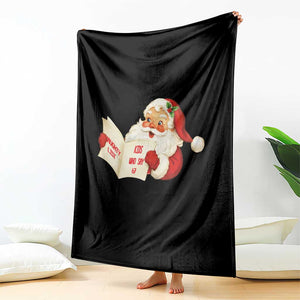Funny 67 Christmas Santa Throw Blanket Naughty List Kids Who Say Six Seven Meme TS11 Print Your Wear