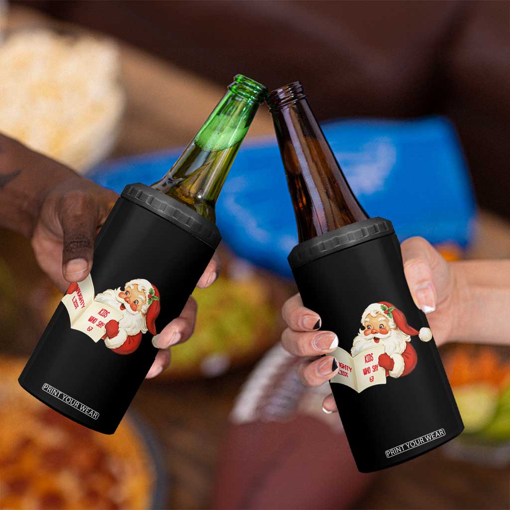 Funny 67 Christmas Santa 4 in 1 Can Cooler Tumbler Naughty List Kids Who Say Six Seven Meme TS11 Print Your Wear