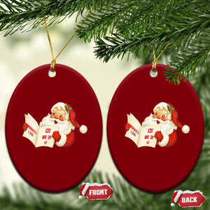 Funny 67 Christmas Santa Ceramic Ornament Naughty List Kids Who Say Six Seven Meme TS11 Print Your Wear