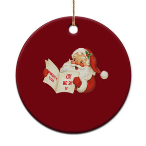 Funny 67 Christmas Santa Ceramic Ornament Naughty List Kids Who Say Six Seven Meme TS11 1pc Red Print Your Wear