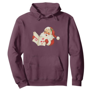 Funny 67 Christmas Santa Hoodie Naughty List Kids Who Say Six Seven Meme TS11 Maroon Print Your Wear