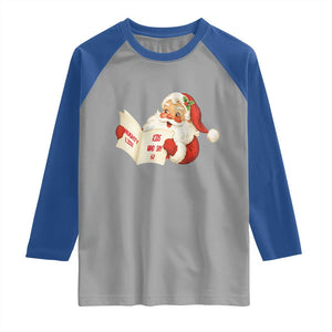 Funny 67 Christmas Santa Raglan Shirt Naughty List Kids Who Say Six Seven Meme TS11 Sport Gray Royal Print Your Wear