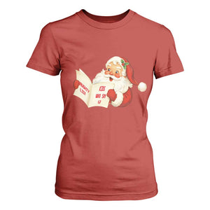 Funny 67 Christmas Santa T Shirt For Women Naughty List Kids Who Say Six Seven Meme TS11 Red Print Your Wear