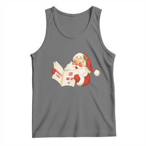 Funny 67 Christmas Santa Tank Top Naughty List Kids Who Say Six Seven Meme TS11 Black Heather Print Your Wear