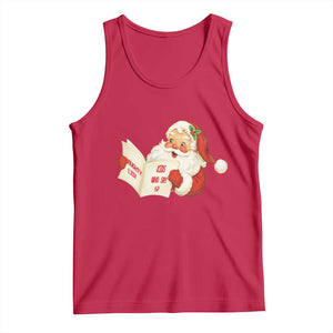 Funny 67 Christmas Santa Tank Top Naughty List Kids Who Say Six Seven Meme TS11 Red Print Your Wear