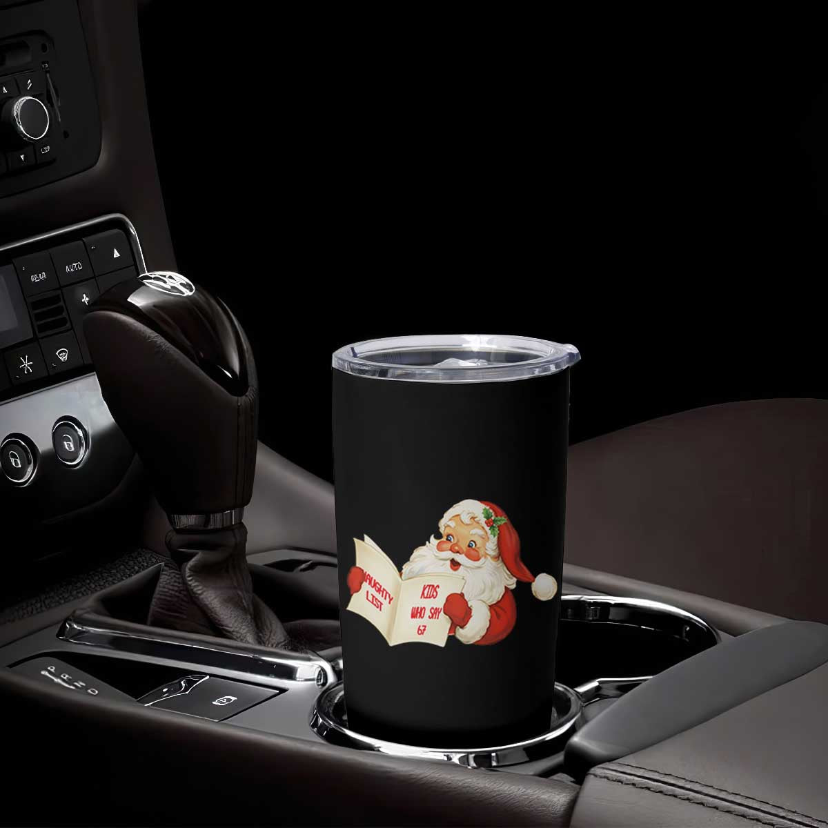 Funny 67 Christmas Santa Tumbler Cup Naughty List Kids Who Say Six Seven Meme TS11 Print Your Wear