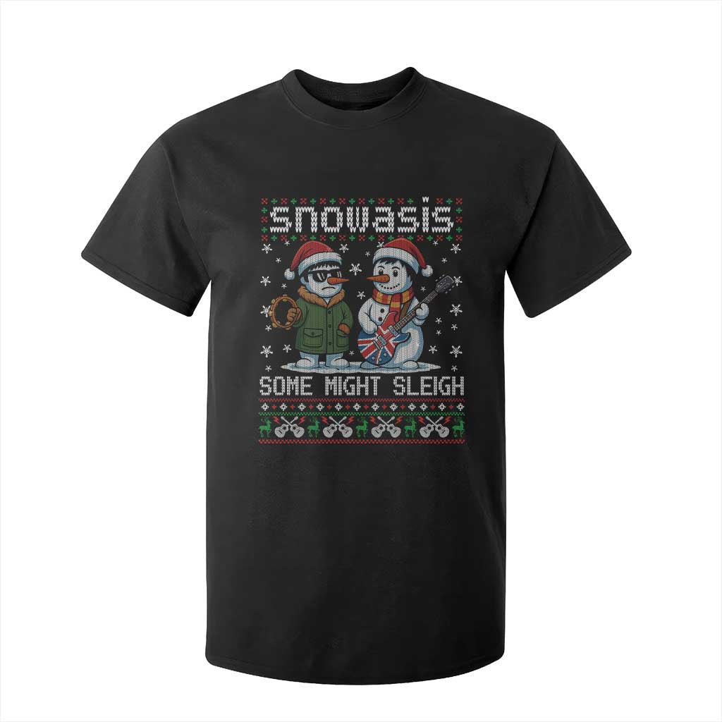 Snowasis Some Might Sleigh T Shirt For Kid Funny Christmas Snowmen Rock Band Parody TS11 Black Print Your Wear