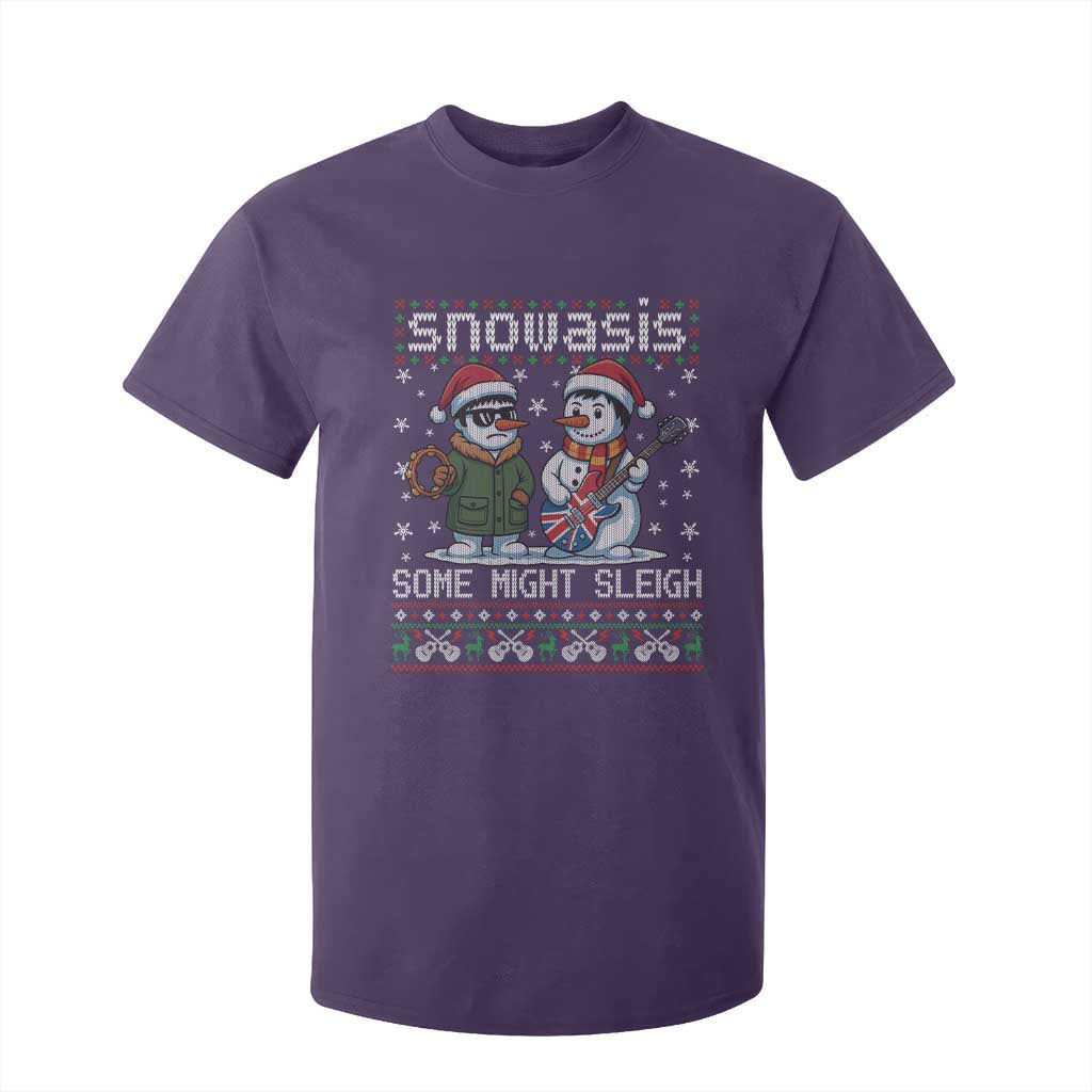 Snowasis Some Might Sleigh T Shirt For Kid Funny Christmas Snowmen Rock Band Parody TS11 Purple Print Your Wear