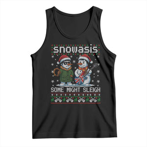 Snowasis Some Might Sleigh Tank Top Funny Christmas Snowmen Rock Band Parody TS11 Black Print Your Wear
