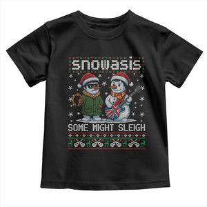 Snowasis Some Might Sleigh Toddler T Shirt Funny Christmas Snowmen Rock Band Parody TS11 Black Print Your Wear