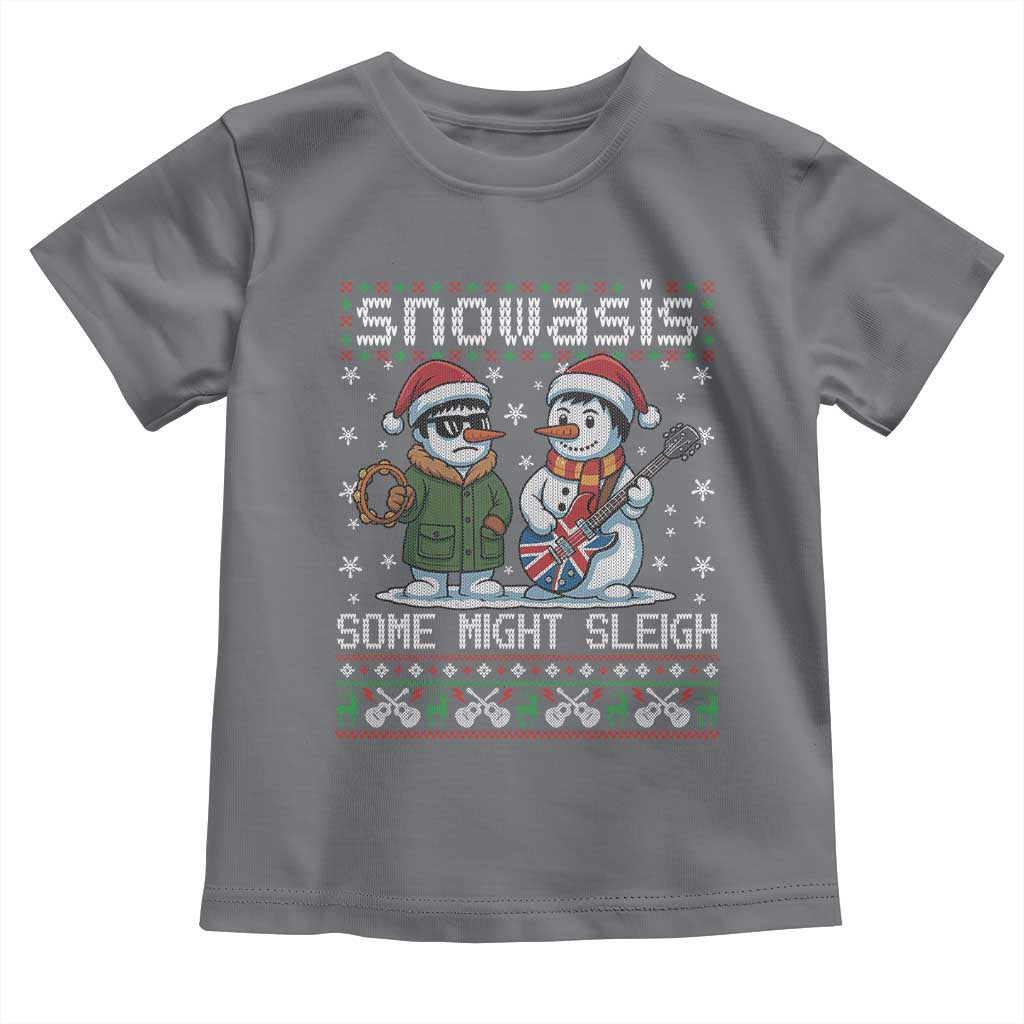 Snowasis Some Might Sleigh Toddler T Shirt Funny Christmas Snowmen Rock Band Parody TS11 Charcoal Print Your Wear