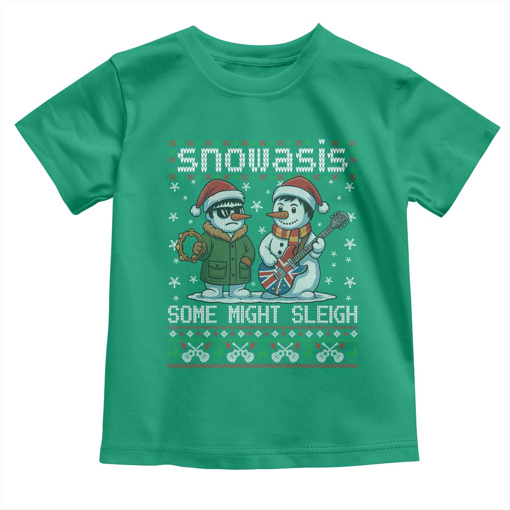 Snowasis Some Might Sleigh Toddler T Shirt Funny Christmas Snowmen Rock Band Parody TS11 Irish Green Print Your Wear