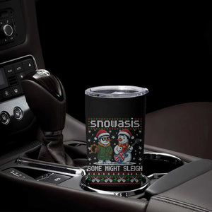 Snowasis Some Might Sleigh Tumbler Cup Funny Christmas Snowmen Rock Band Parody TS11 Print Your Wear