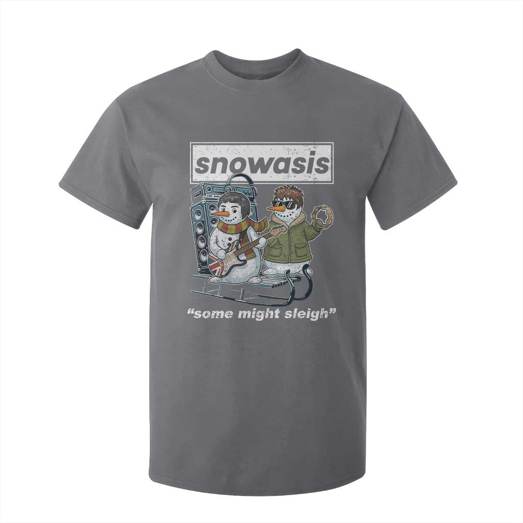 Snowasis Some Might Sleigh T Shirt For Kid Funny Christmas Snowmen Rock Band TS11 Charcoal Print Your Wear