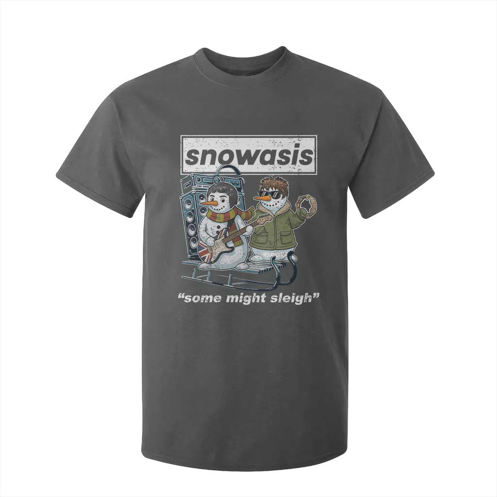 Snowasis Some Might Sleigh T Shirt For Kid Funny Christmas Snowmen Rock Band TS11 Dark Heather Print Your Wear