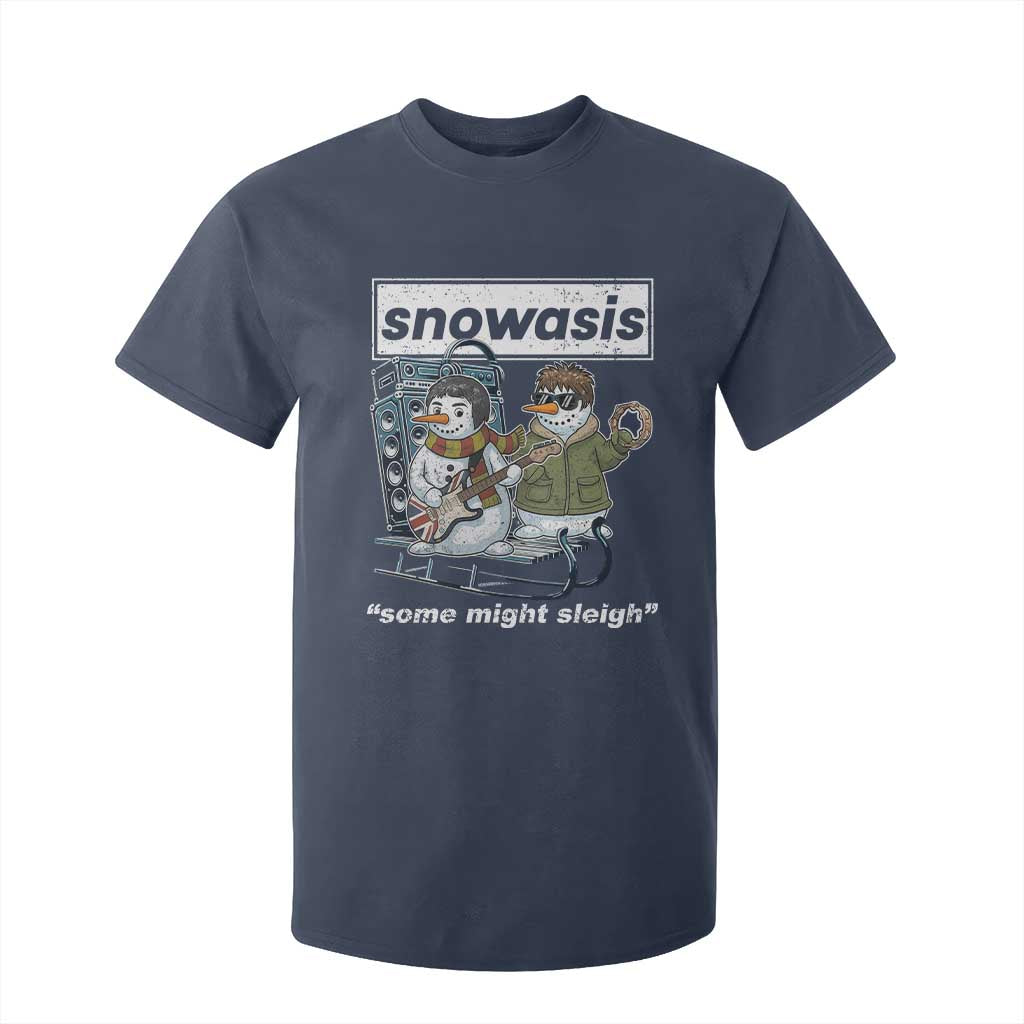 Snowasis Some Might Sleigh T Shirt For Kid Funny Christmas Snowmen Rock Band TS11 Navy Print Your Wear