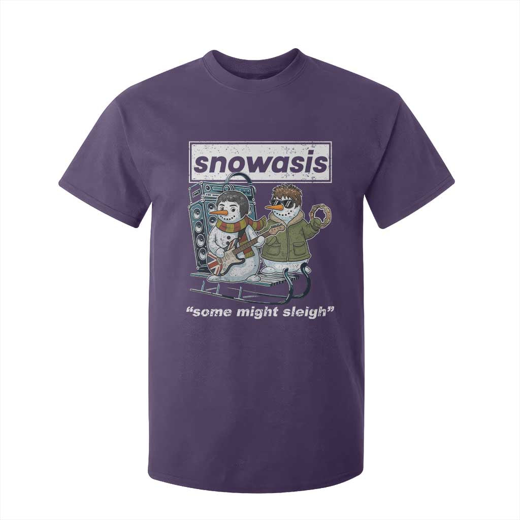 Snowasis Some Might Sleigh T Shirt For Kid Funny Christmas Snowmen Rock Band TS11 Purple Print Your Wear