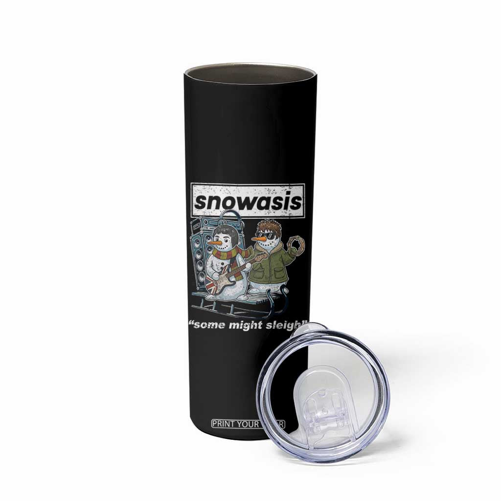 Snowasis Some Might Sleigh Skinny Tumbler Funny Christmas Snowmen Rock Band TS11 Print Your Wear