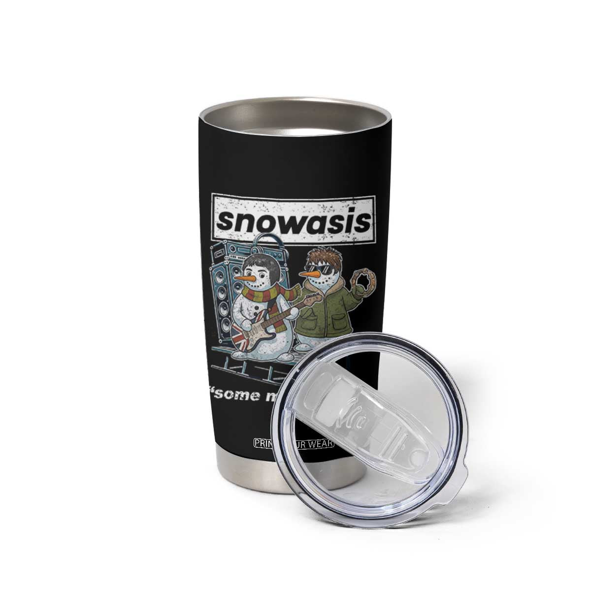 Snowasis Some Might Sleigh Tumbler Cup Funny Christmas Snowmen Rock Band TS11 Print Your Wear