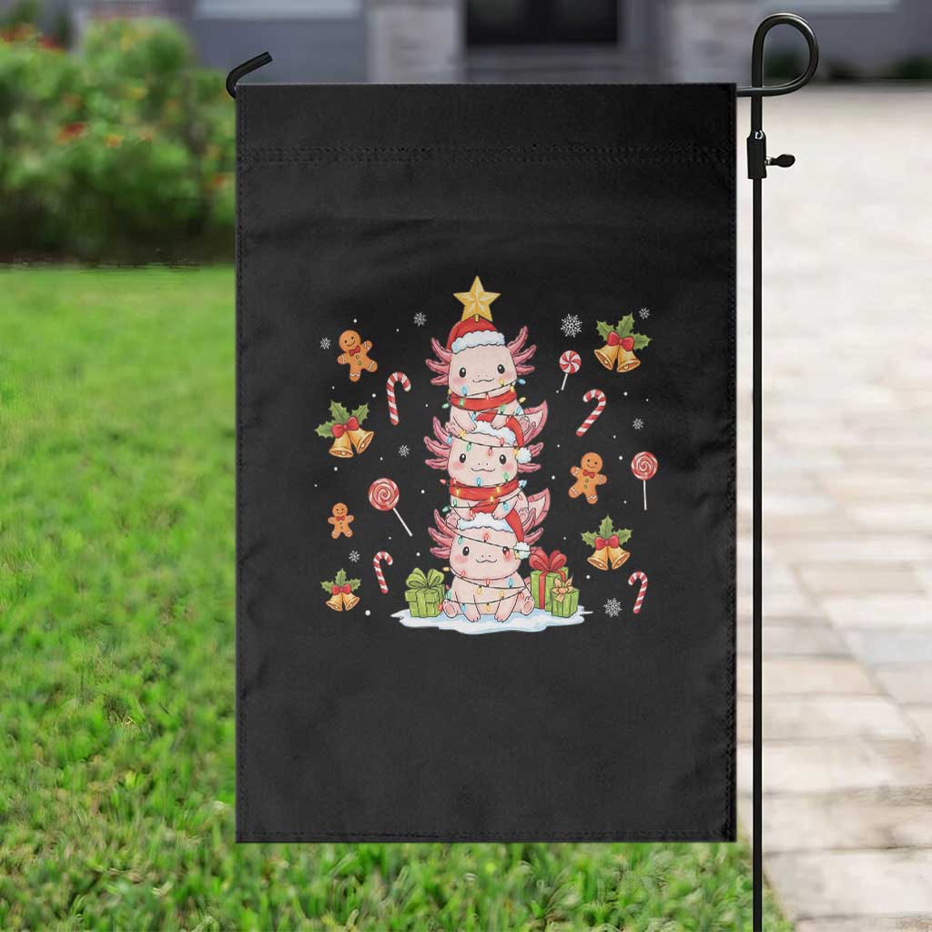 Funny Christmas Kawaii Axolotl Xmas Tree Garden Flag TS11 Print Your Wear