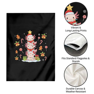Funny Christmas Kawaii Axolotl Xmas Tree Garden Flag TS11 Print Your Wear