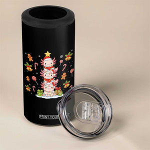 Funny Christmas Kawaii Axolotl Xmas Tree 4 in 1 Can Cooler Tumbler TS11 Print Your Wear