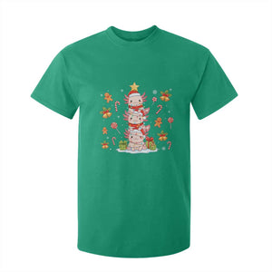 Funny Christmas Kawaii Axolotl Xmas Tree T Shirt For Kid TS11 Irish Green Print Your Wear