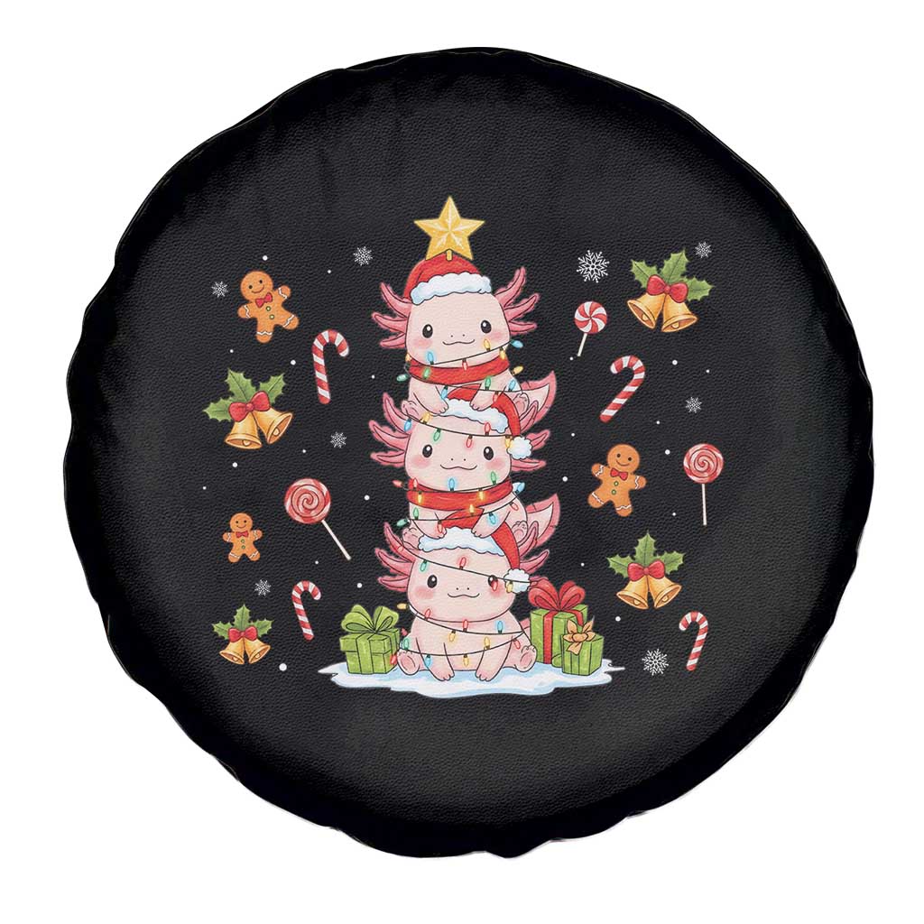 Funny Christmas Kawaii Axolotl Xmas Tree Spare Tire Cover TS11 Print Your Wear