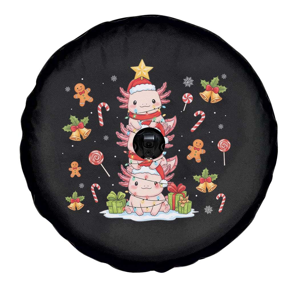 Funny Christmas Kawaii Axolotl Xmas Tree Spare Tire Cover TS11 Print Your Wear