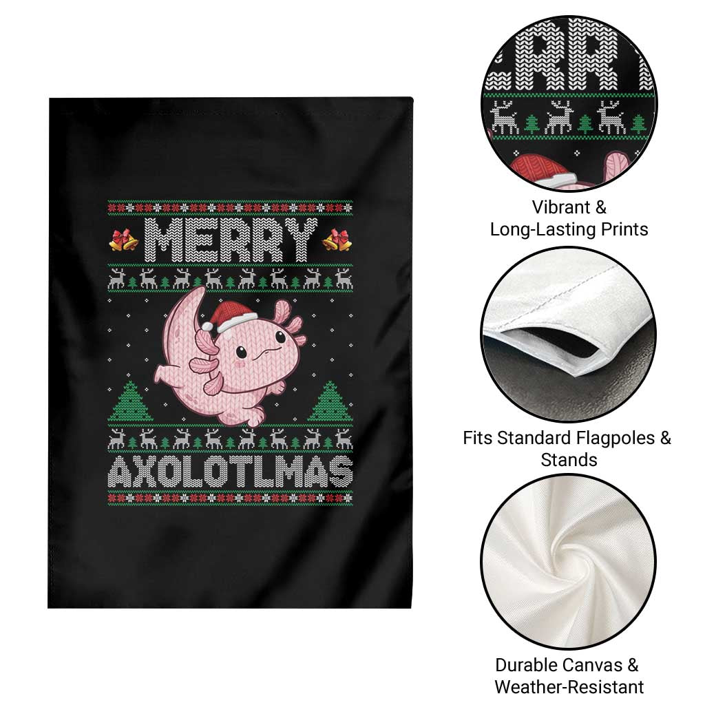 Funny Christmas Axolotl Garden Flag Merry Axolotlmas Xmas Salamander TS11 Print Your Wear