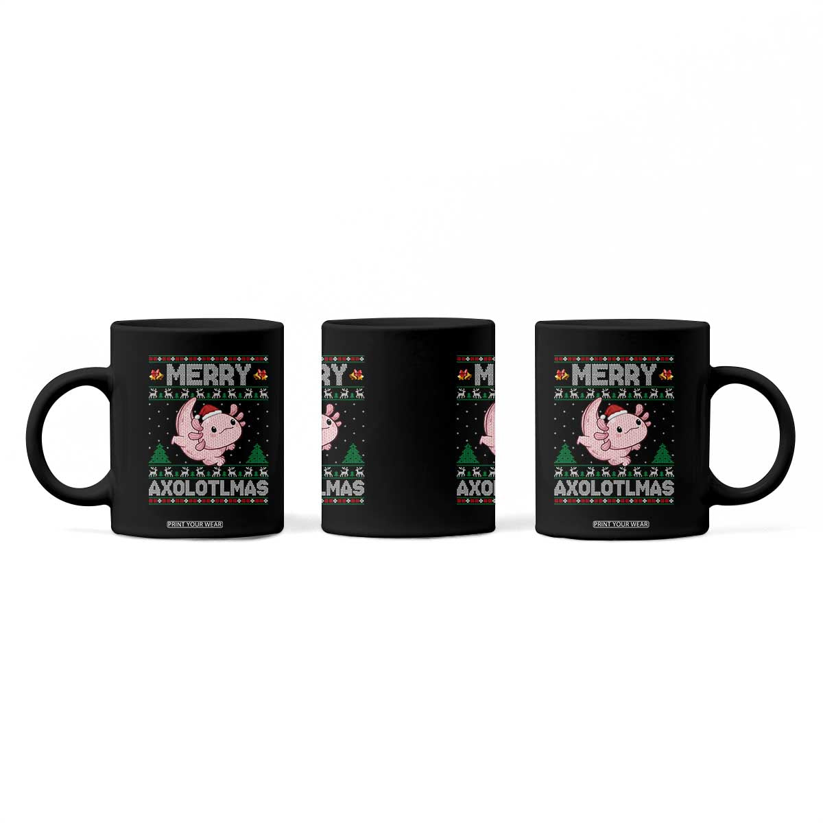 Funny Christmas Axolotl Coffee Mug Merry Axolotlmas Xmas Salamander TS11 Print Your Wear