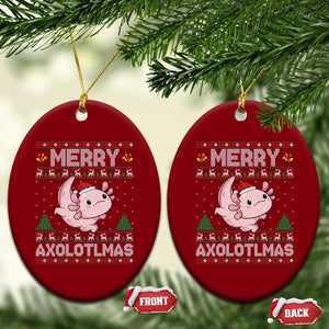 Funny Christmas Axolotl Ceramic Ornament Merry Axolotlmas Xmas Salamander TS11 Print Your Wear