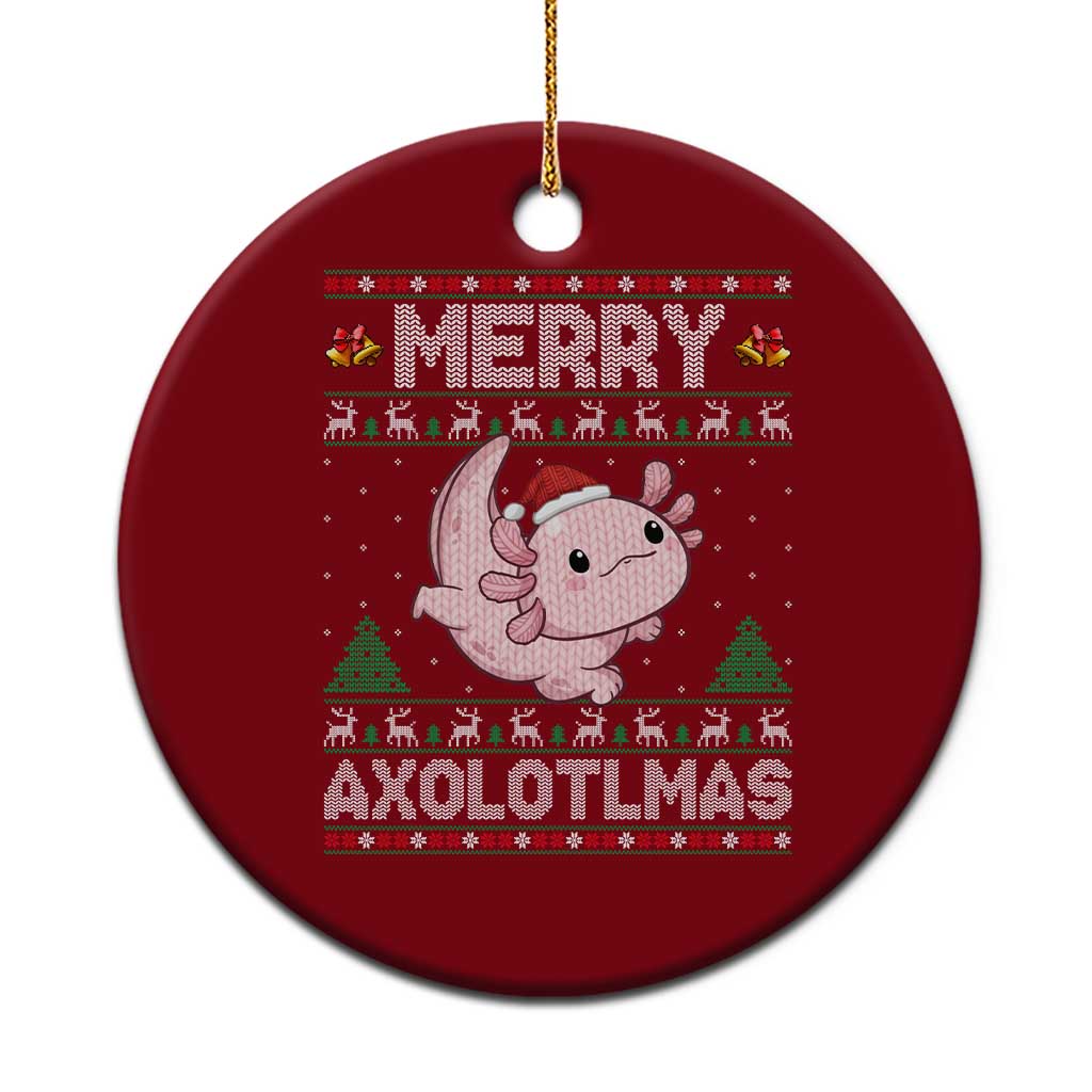 Funny Christmas Axolotl Ceramic Ornament Merry Axolotlmas Xmas Salamander TS11 1pc Red Print Your Wear