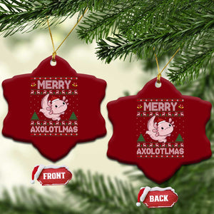 Funny Christmas Axolotl Ceramic Ornament Merry Axolotlmas Xmas Salamander TS11 Print Your Wear