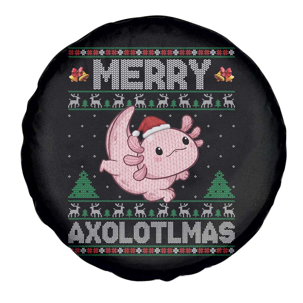 Funny Christmas Axolotl Spare Tire Cover Merry Axolotlmas Xmas Salamander TS11 Print Your Wear