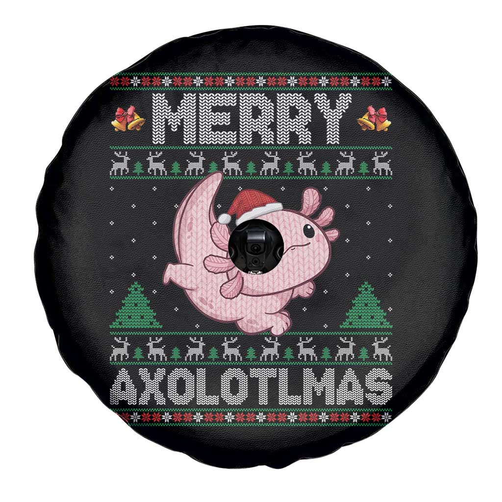 Funny Christmas Axolotl Spare Tire Cover Merry Axolotlmas Xmas Salamander TS11 Print Your Wear
