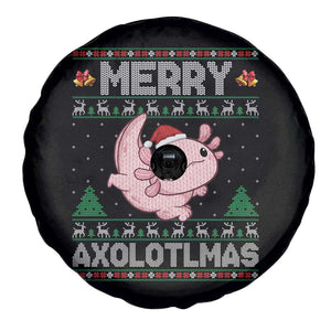 Funny Christmas Axolotl Spare Tire Cover Merry Axolotlmas Xmas Salamander TS11 Print Your Wear