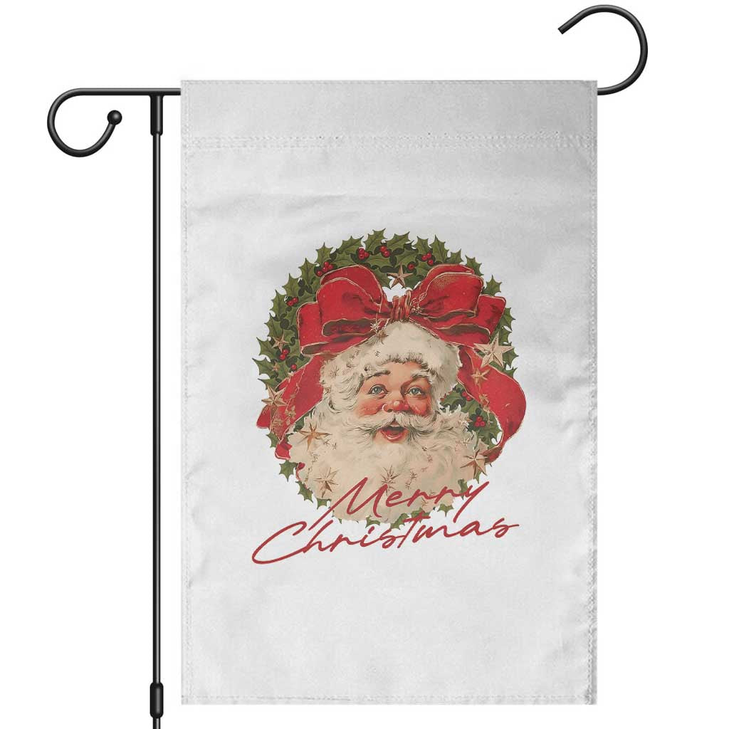 Merry Christmas Vintage Retro Santa Claus Coquette Garden Flag TS11 White Print Your Wear